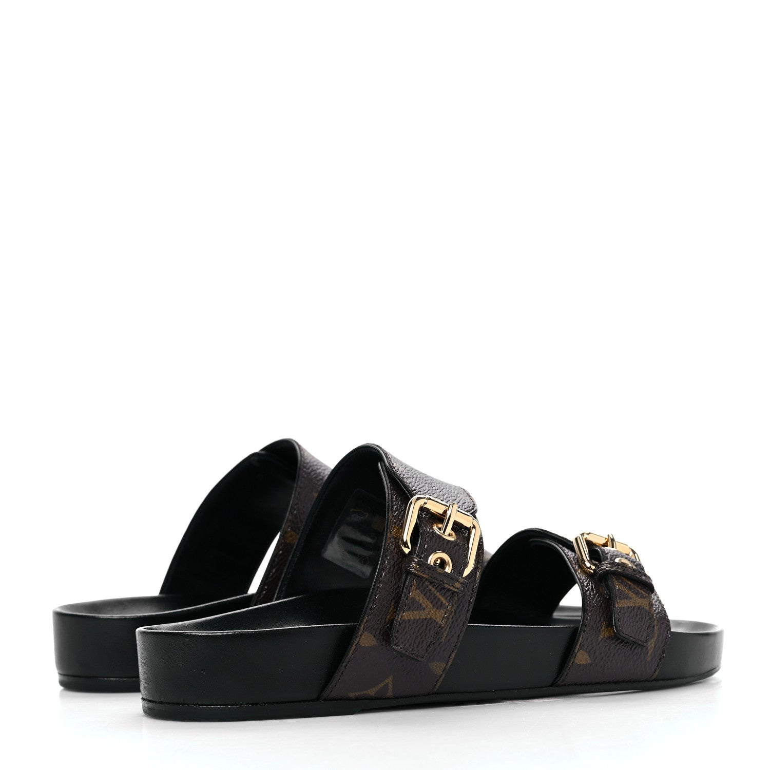 Louis Vuitton Monogram Bom Dia Mule Sandals 37 Black 4 of 8