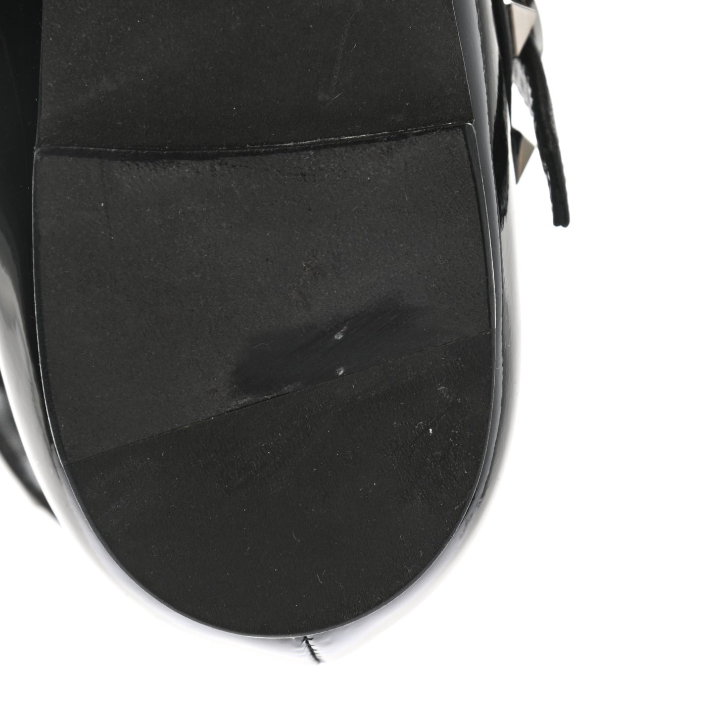 Patent Rockstud Cage Ballerina Flats 38 Black