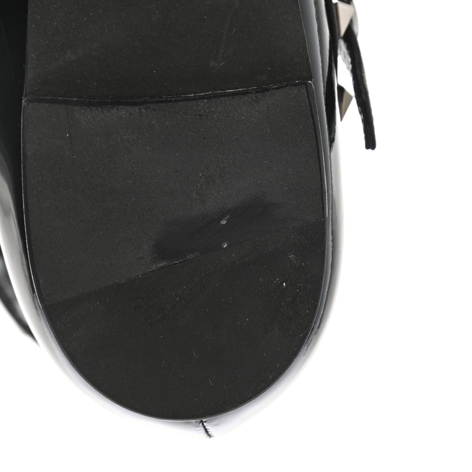Valentino Garavani Patent Rockstud Cage Ballerina Flats 38 Black 9 of 11