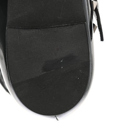 Valentino Garavani Patent Rockstud Cage Ballerina Flats 38 Black 9 of 11