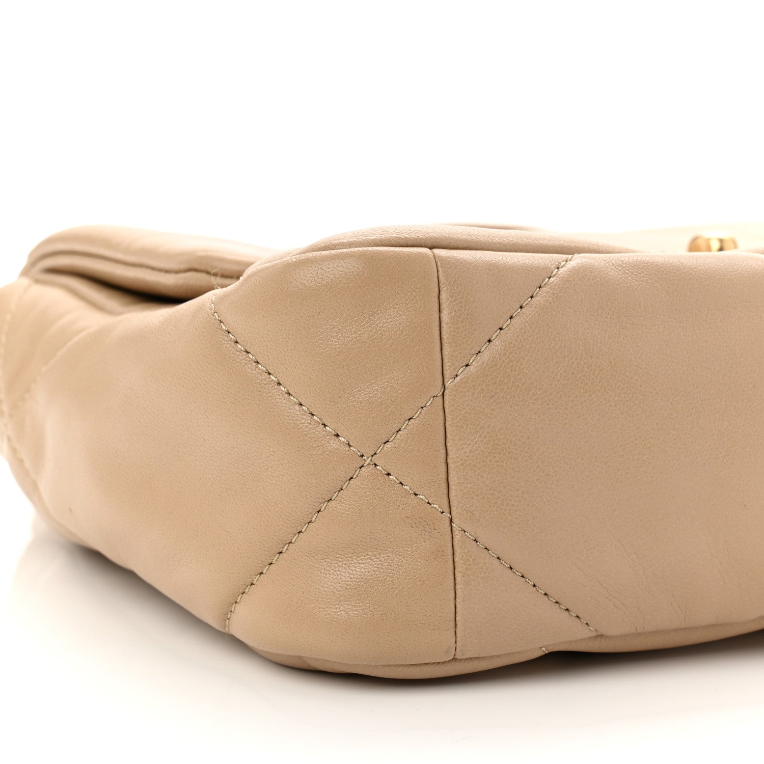 Chanel Lambskin Quilted Medium Chanel 19 Flap Dark Beige 9 of 11
