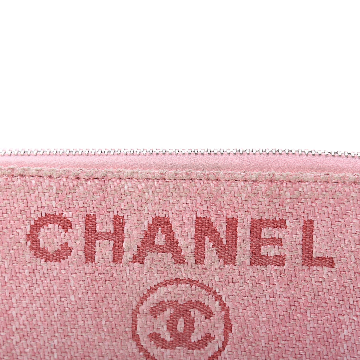 Chanel Canvas Deauville Large Zip Around Wallet Pink 11 of 11