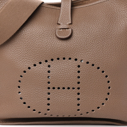 Hermes Taurillon Clemence Evelyne III GM Etoupe 7 of 11