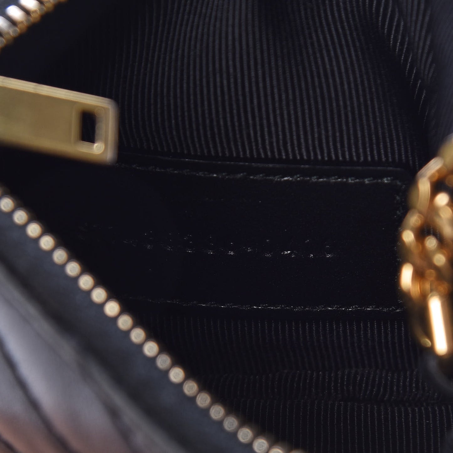 Calfskin Matelasse Monogram Key Pouch Black