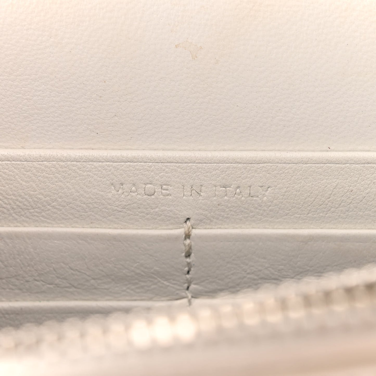 Calfskin Crocodile Embossed Kate Monogram Tassel Chain Wallet Crema Soft