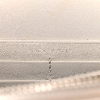 Saint Laurent Calfskin Crocodile Embossed Kate Monogram Tassel Chain Wallet Crema Soft 7 of 11