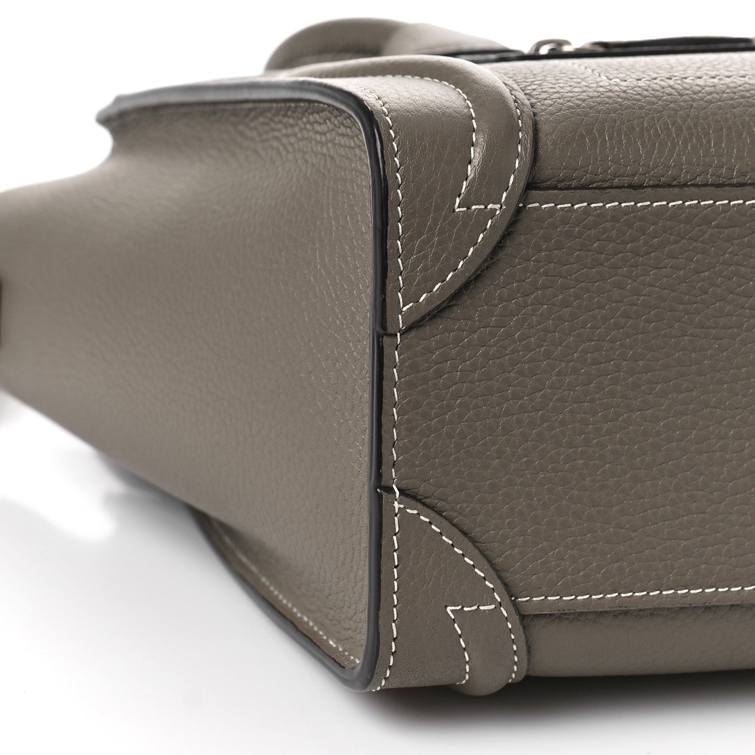 Celine Drummed Calfskin Nano Luggage Souris 7 of 8
