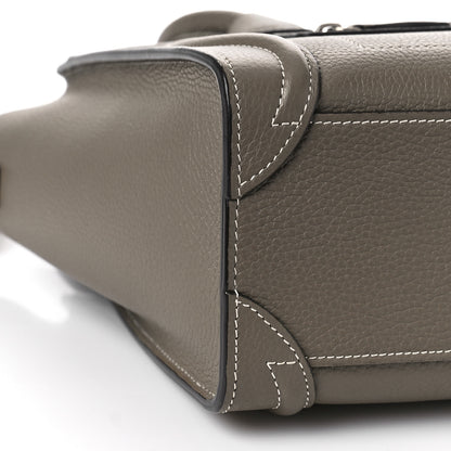 Celine Drummed Calfskin Nano Luggage Souris 7 of 8