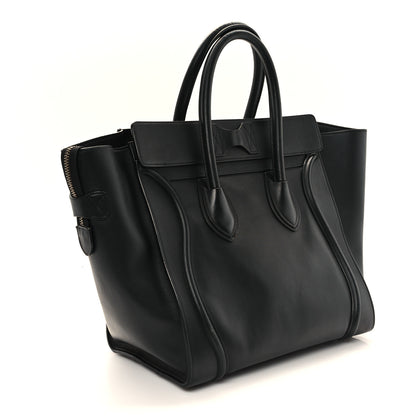 Celine Drummed Calfskin Mini Luggage Black 3 of 11
