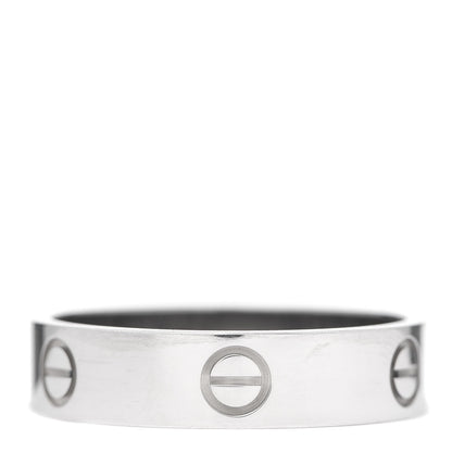 Cartier 18K White Gold 5.5mm LOVE Ring 65 11 3 of 4