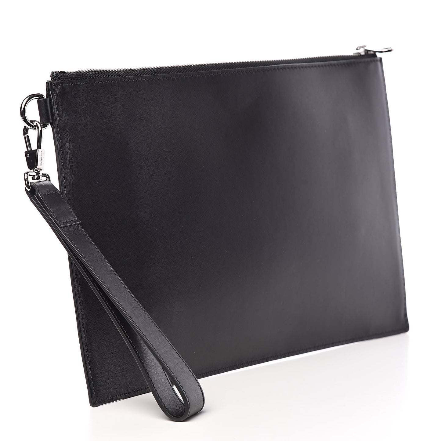 Smooth Calfskin Edin Zip Pouch Black