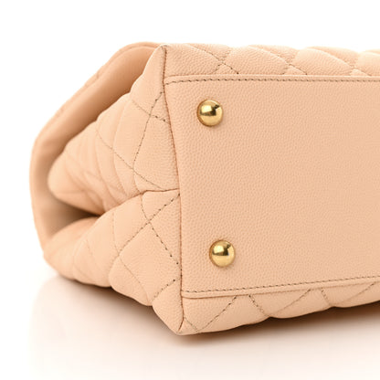 Chanel Caviar Quilted Small Coco Handle Flap Beige 9 of 11