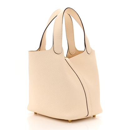 Hermes Taurillon Clemence Picotin Lock 18 PM Nata 3 of 12