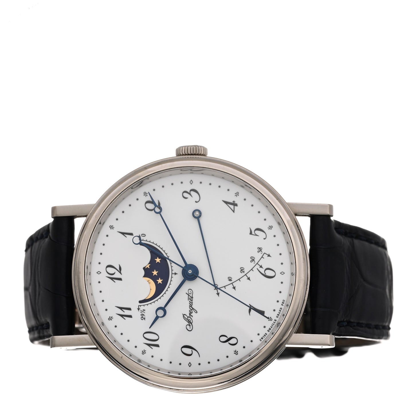 18K White Gold Alligator 39mm Classique Moonphase Automatic Watch 7787BB/29/9V6