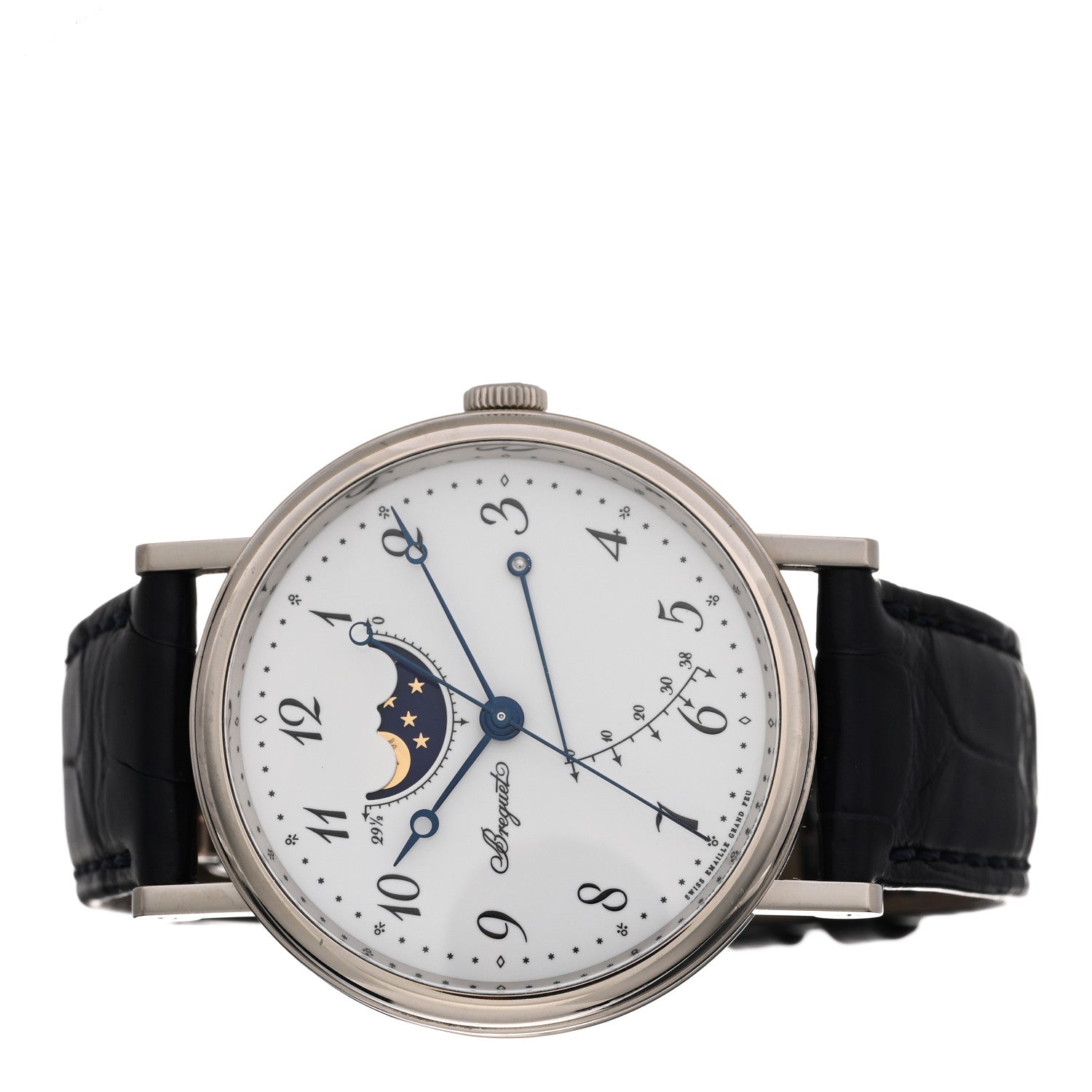Breguet 18K White Gold Alligator 39mm Classique Moonphase Automatic Watch 7787BB/29/9V6 2 of 5