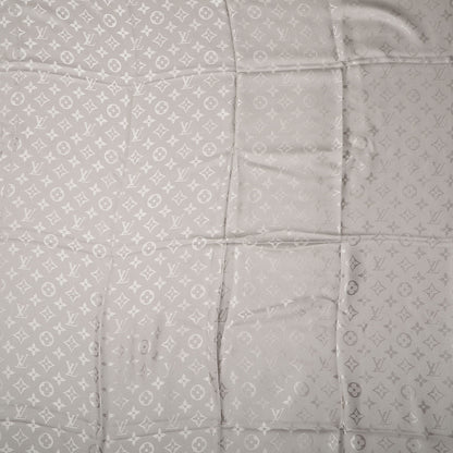 Louis Vuitton Silk Wool Monogram Shawl Beige 1 of 5