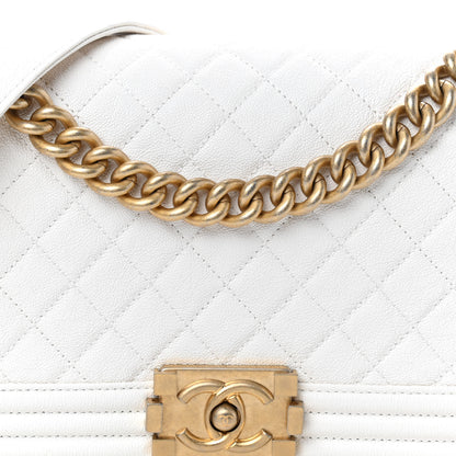 Chanel Caviar Quilted Medium Boy Flap Ivory 10 of 10