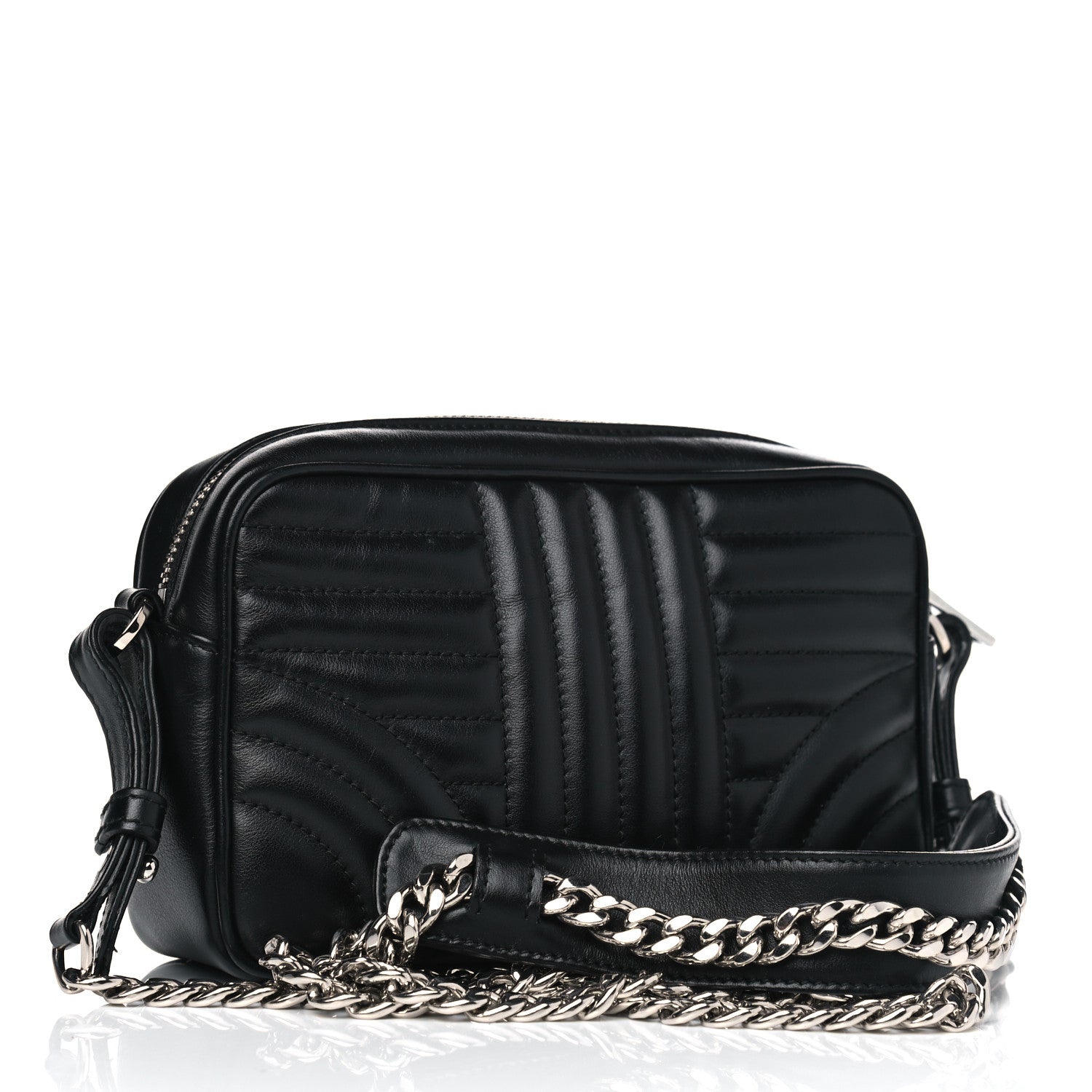 Prada Soft Calfskin Diagramme Crossbody Bag Black 2 of 5