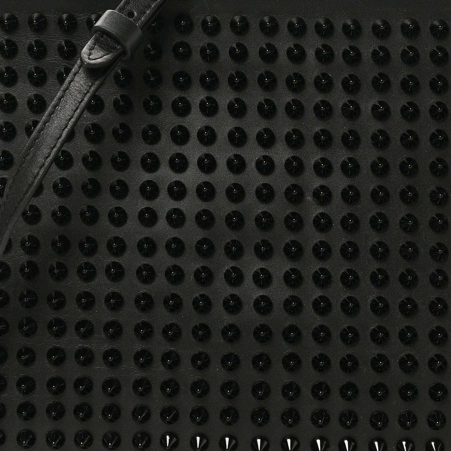 Calfskin Studded Loubiposh Clutch Black