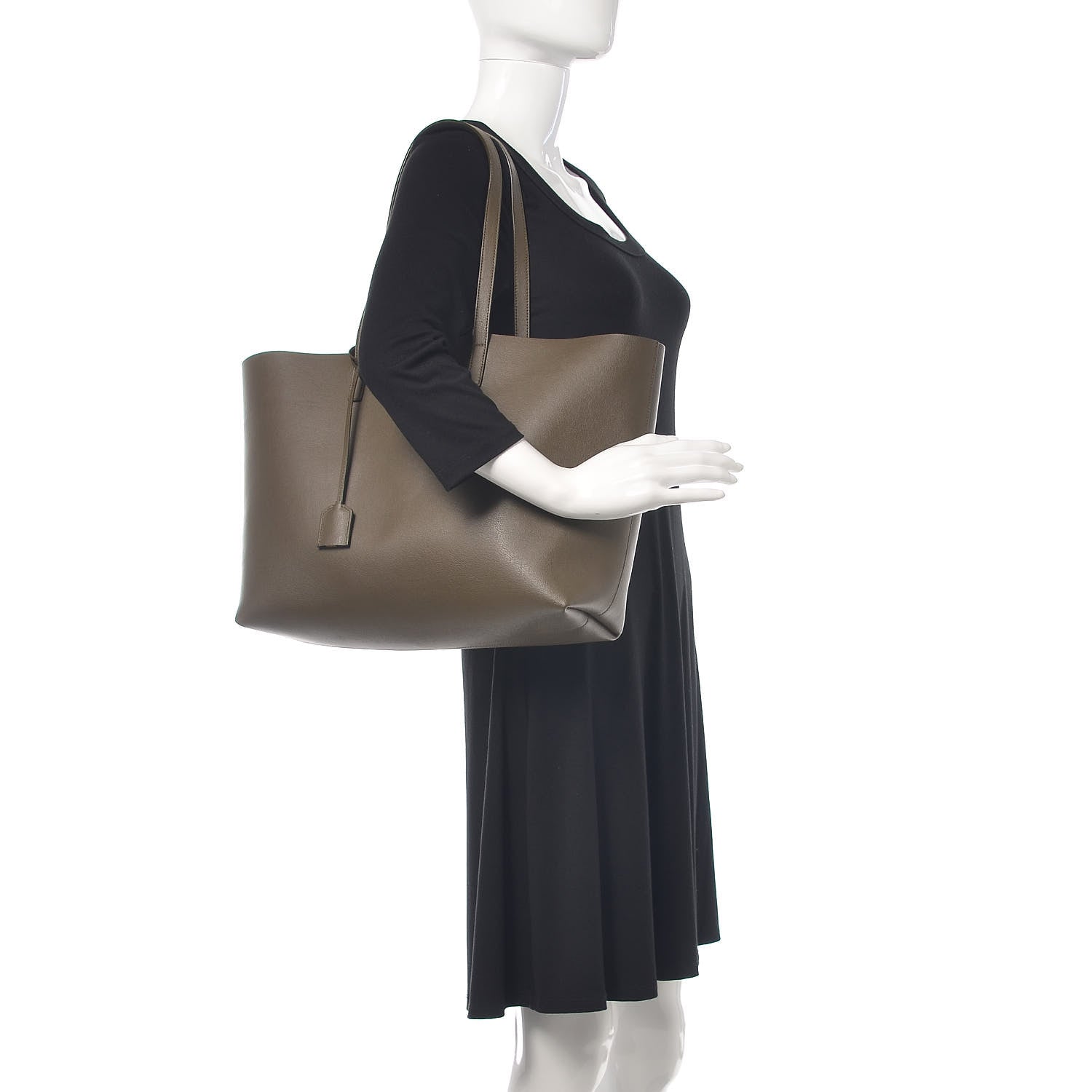 Saint Laurent Calfskin Large Shopping Tote Earth 2 of 10