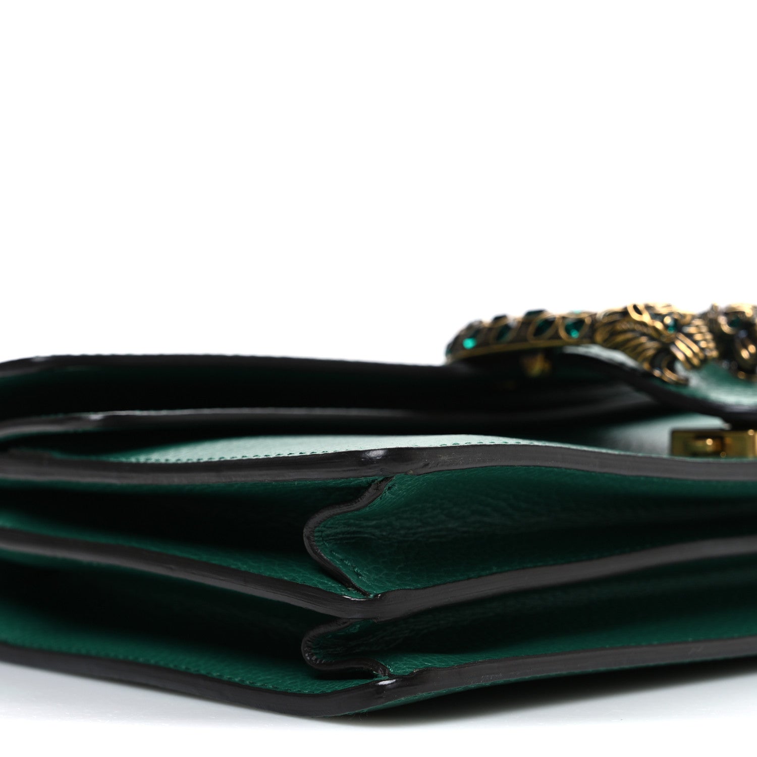 Gucci Pebbled Calfskin Small Dionysus Shoulder Bag Emerald 9 of 10