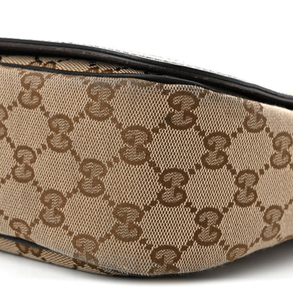 Gucci Monogram Flap Messenger Bag Beige Dark Brown 10 of 12