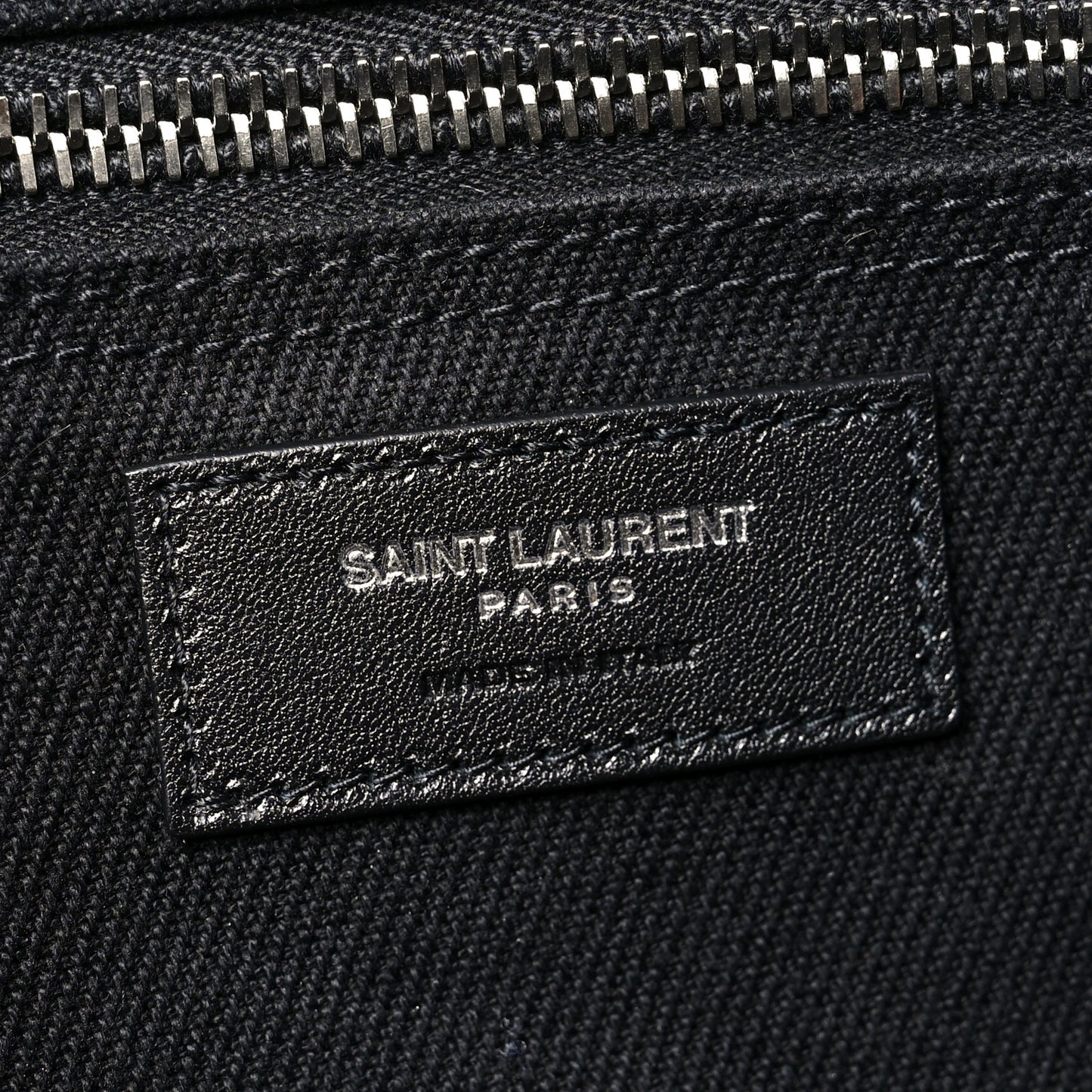 Linen Calfskin Rive Gauche Tote Black