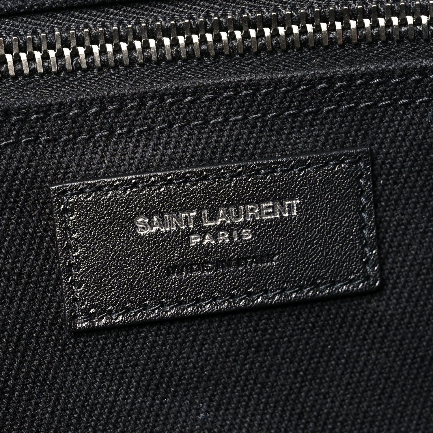 Saint Laurent Linen Calfskin Rive Gauche Tote Black 6 of 10