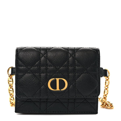 Christian Dior Calfskin Cannage Mini Caro Belt Pouch Black 1 of 8