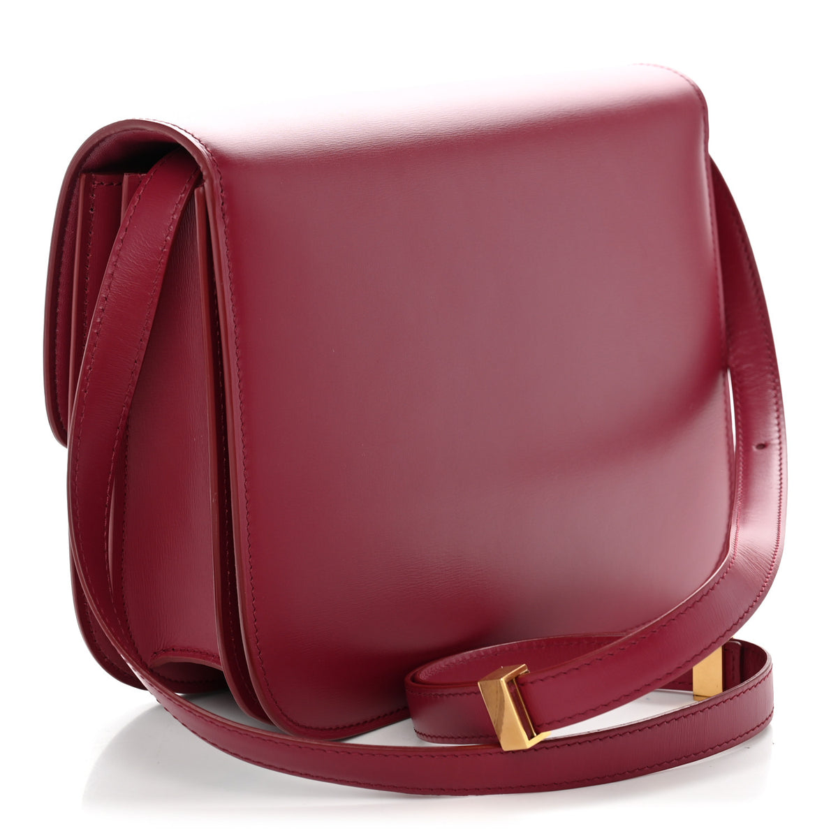 Box Calfskin Medium Classic Box Flap Bag Raspberry