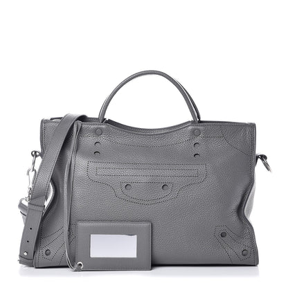 Balenciaga Veau Grana Perforated Blackout Hardware City Gris Acier 1 of 7