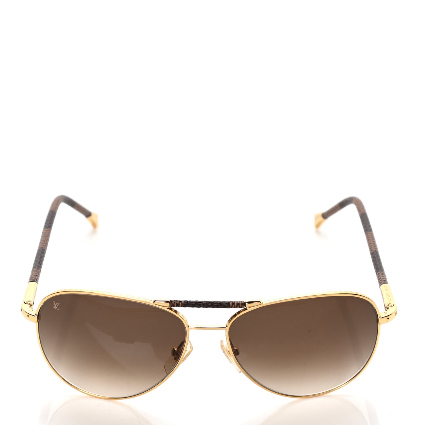 Damier Ebene Conspiration Pilote Aviator Sunglasses Z0202U Gold