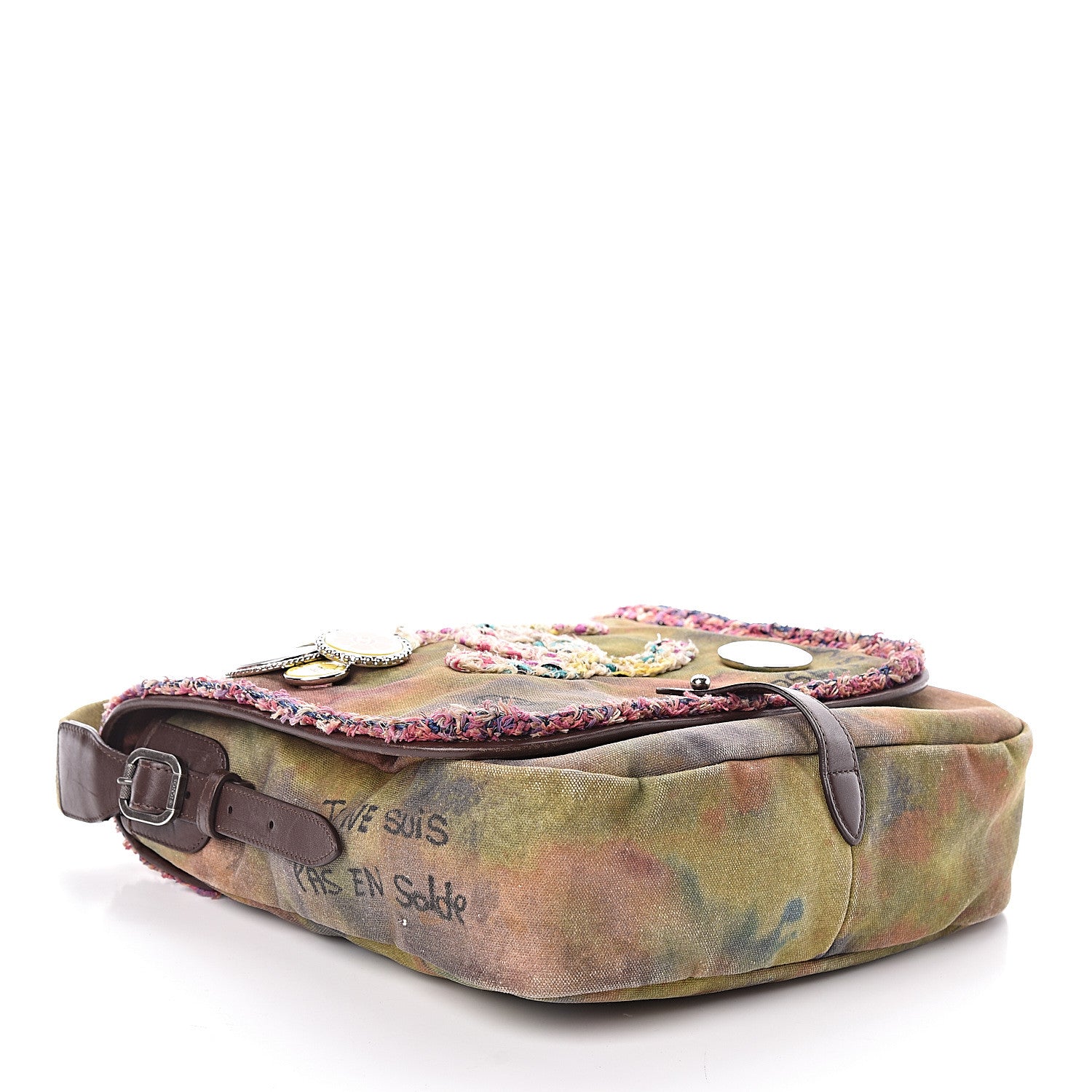 Chanel Washed Toile Graffiti On The Pavements Messenger Khaki Multicolor 4 of 11