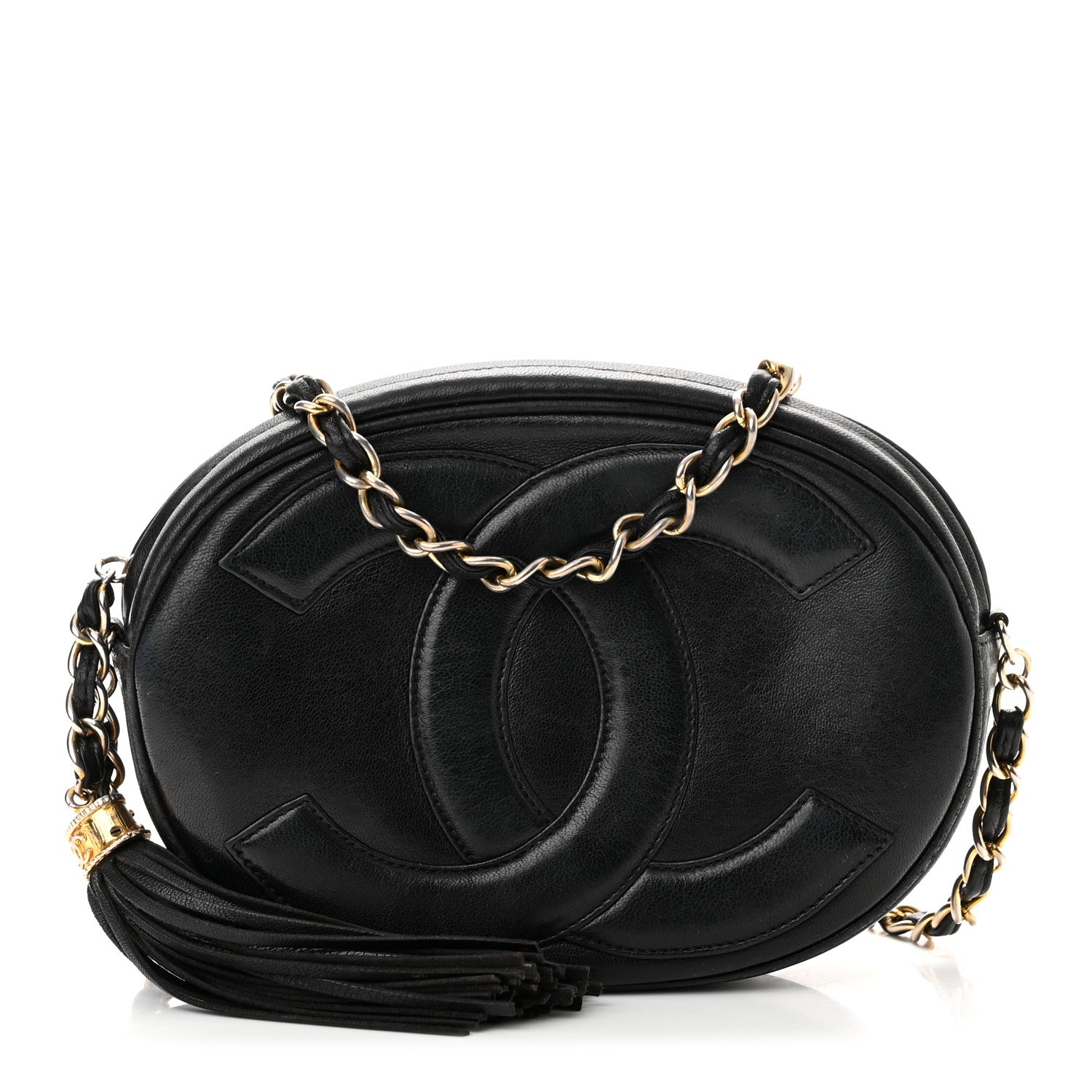 Chanel Lambskin Tassel Round Camera Case Black 1 of 8