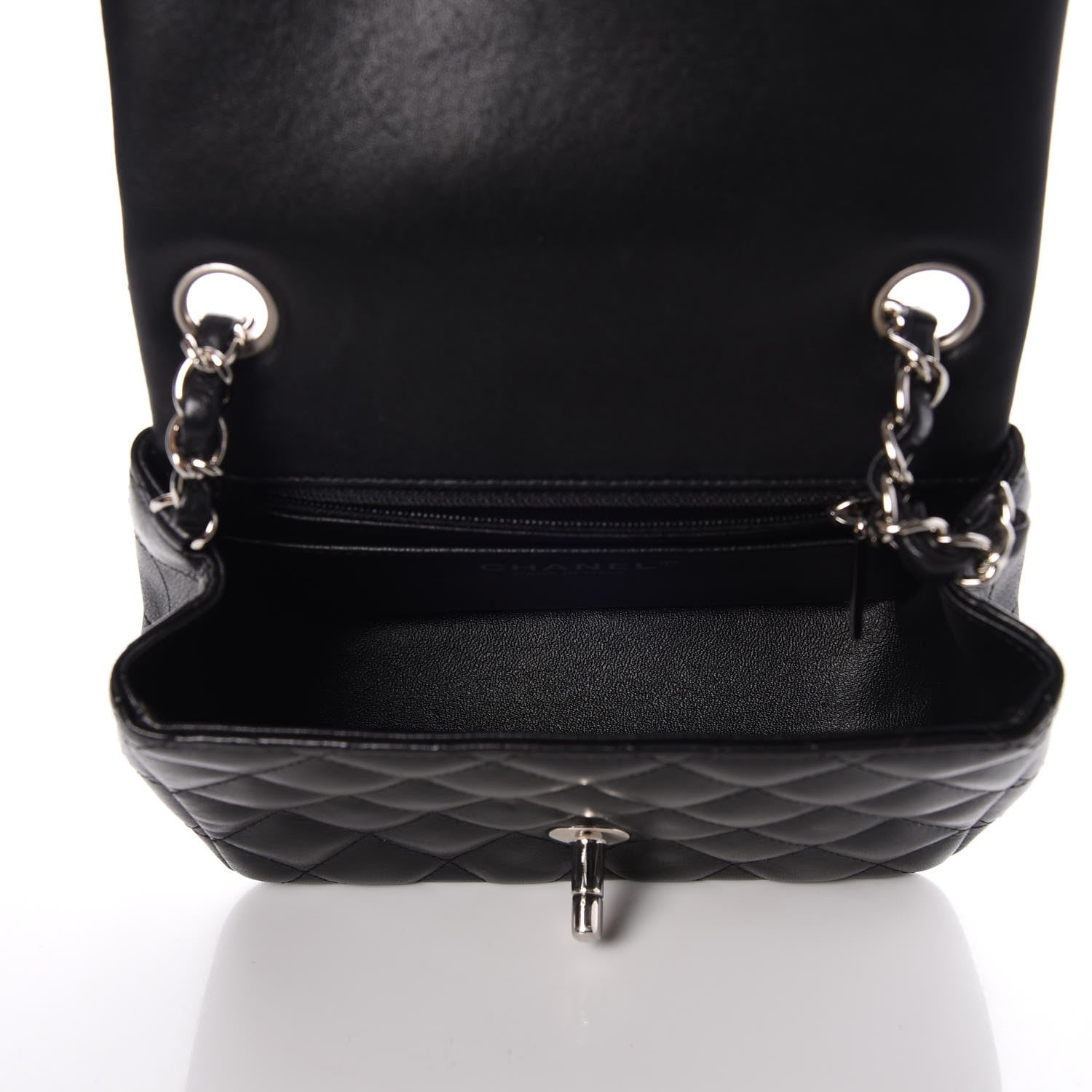 Chanel Lambskin Quilted Mini Square Flap Black 5 of 8