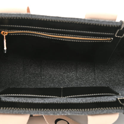 Chloe Felt Shiny Calfskin Medium Woody Ribbon Tote Cashmere Gray 5 of 9