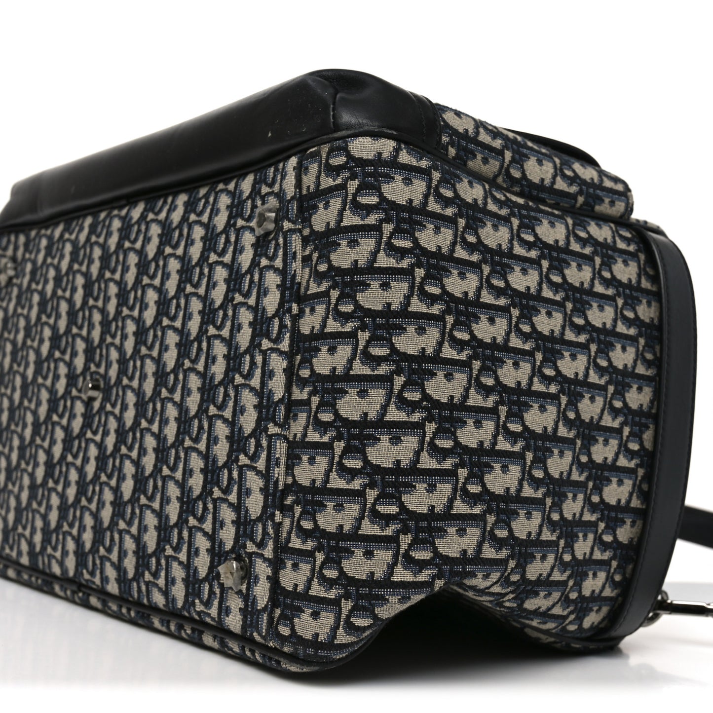 Oblique Calfskin Hit The Road Pet Carrier Blue