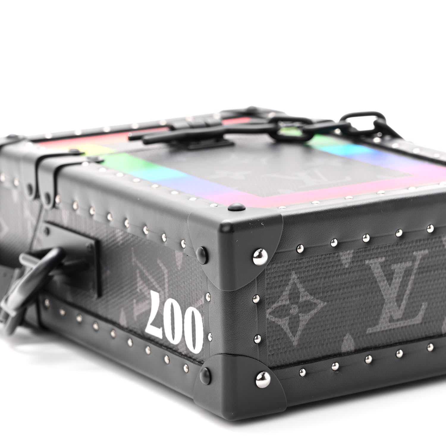 Louis Vuitton Monogram Eclipse Rainbow Vertical Trunk Black 8 of 9