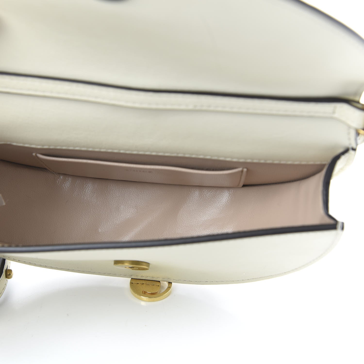 Chloe Calfskin Small Nile Bracelet Minaudiere Bag Off White 5 of 9