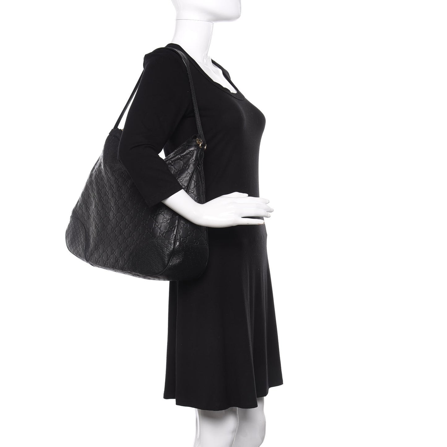 Guccissima Large Bree Hobo Black