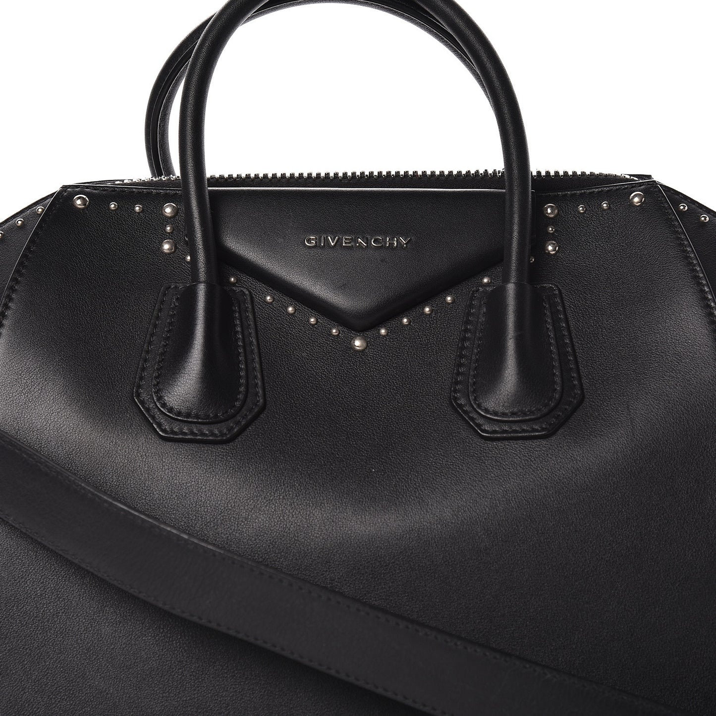 Calfskin Medium Studded Antigona Black