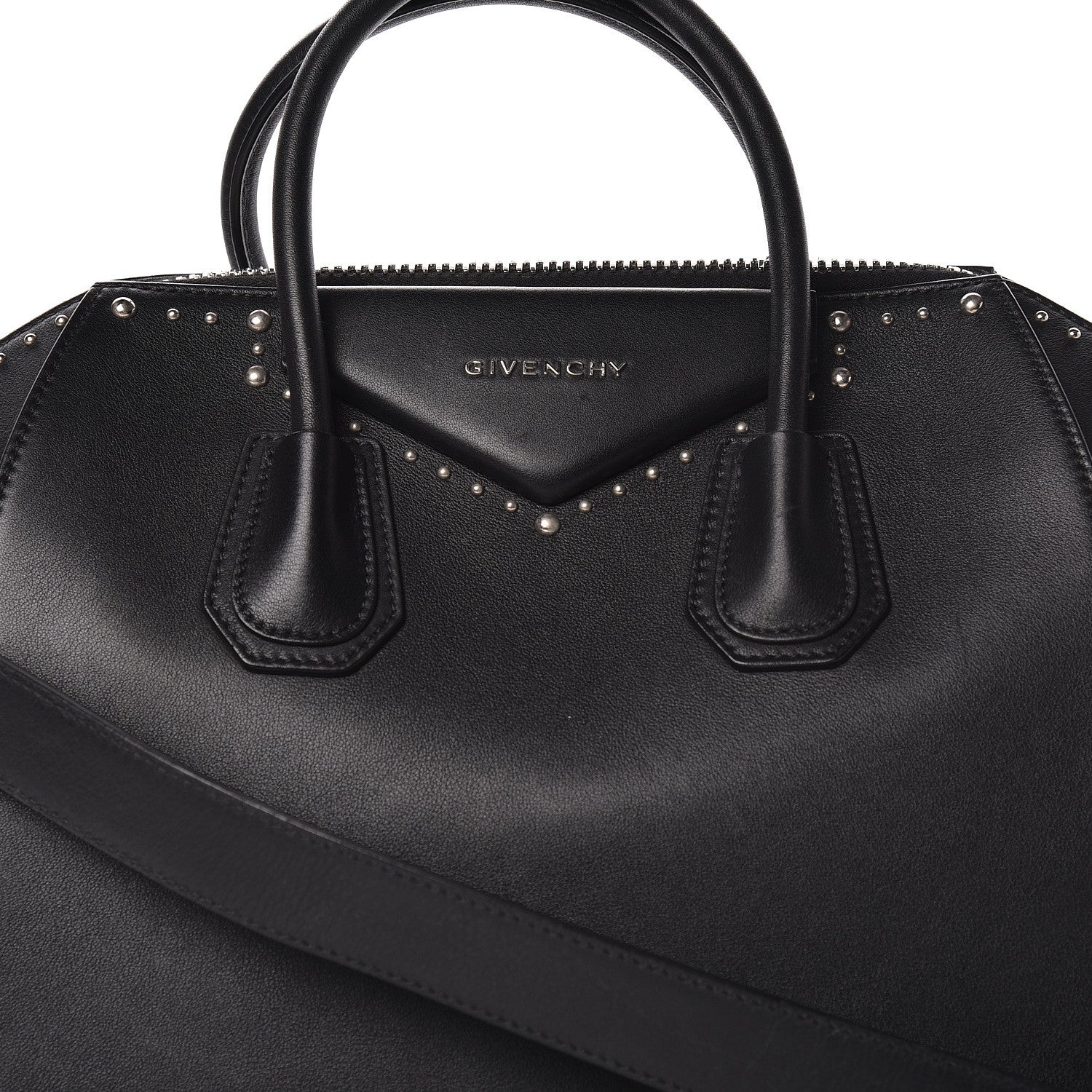 Givenchy Calfskin Medium Studded Antigona Black 8 of 12