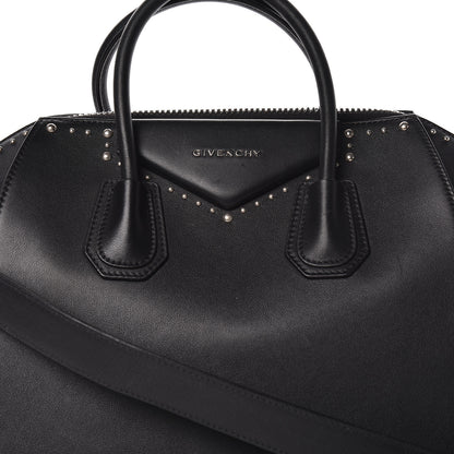 Givenchy Calfskin Medium Studded Antigona Black 8 of 12