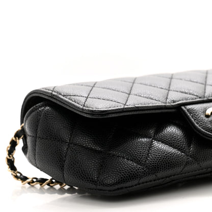 Chanel Caviar Quilted Glasses Case With Chain Black 10 of 12