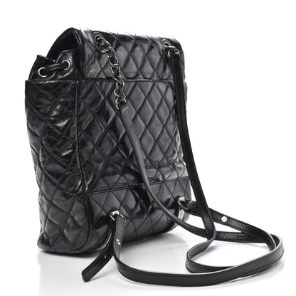Chanel Glazed Calfskin Quilted Small Salzburg Mountain Backpack Black 2 of 9