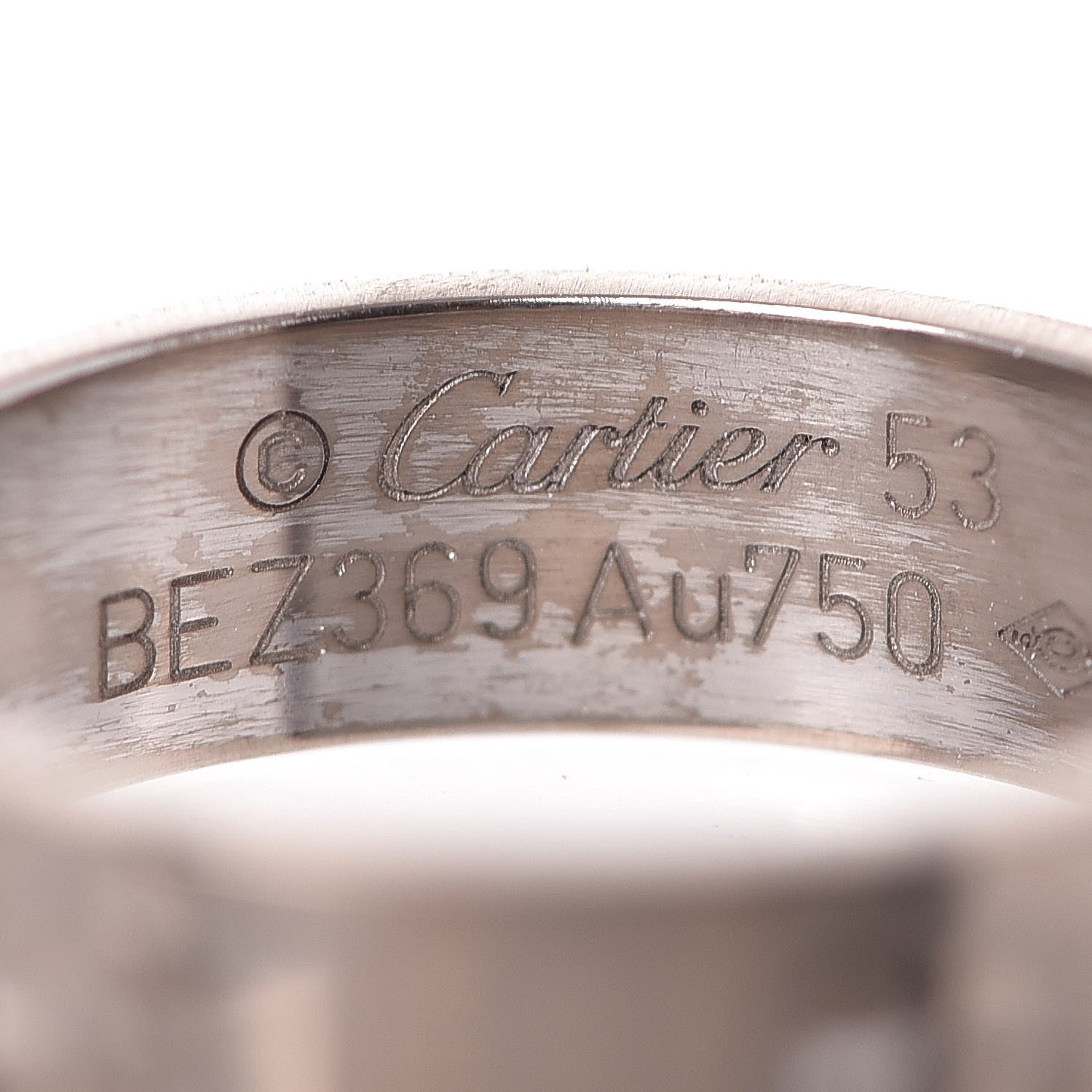 Cartier 18K White Gold 5.5mm LOVE Ring 53 6.25 4 of 5