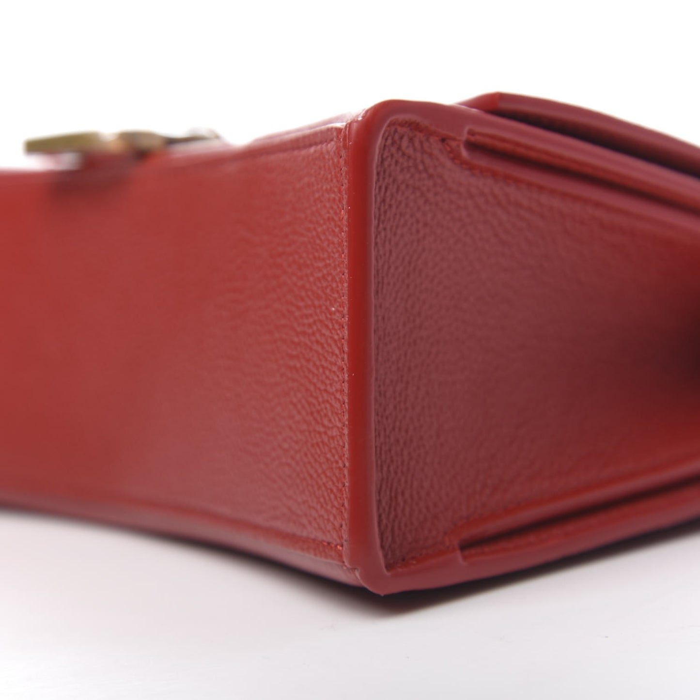 Grained Calfskin Small Hourglass Sling Shoulder Bag Dark Red