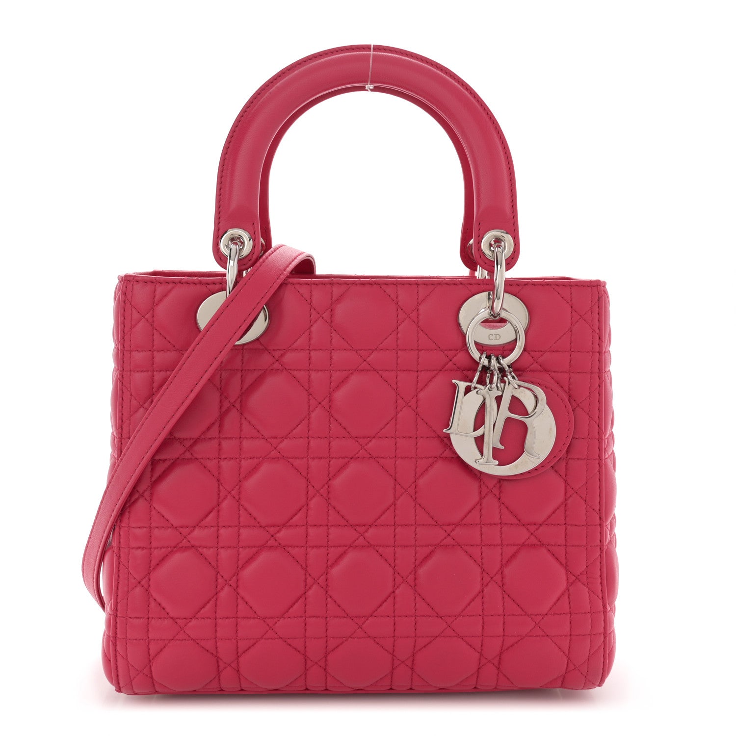 Christian Dior Lambskin Cannage Medium Lady Dior Pink 1 of 10