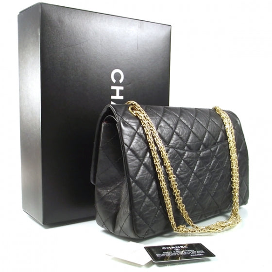 Matte Leather 2.55 REISSUE JUMBO 227 Flap Black
