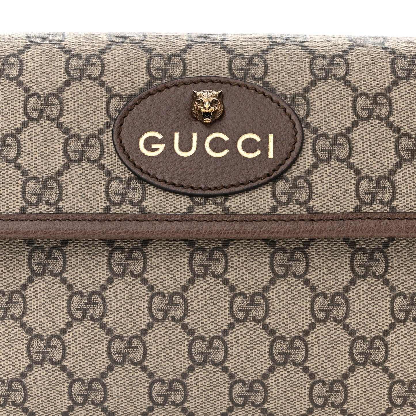 GG Supreme Monogram Neo Vintage Web Belt Bag Brown